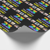 23e verjaardag: Regenboog "23"; Aangepaste foto's  Cadeaupapier (Hoek)