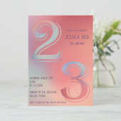 23e verjaardag uitnodiging (Staand voorkant)