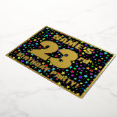 23e verjaardag van de gevechtsdag - vun, kleurrijk folie uitnodiging (Gedraaid)