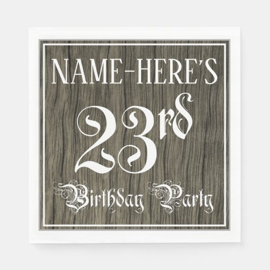 23e verjaardag van de partij — Fancy Manuscript, d Servet (Voorkant)