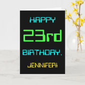 23e verjaardag van het thema Fun Digital Computing Kaart (Gele Bloem)