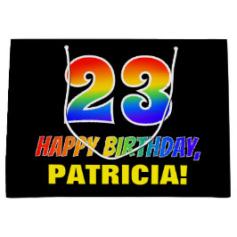 23e verjaardag: Vet, leuk, eenvoudig, regenboog 23 Groot Cadeauzakje