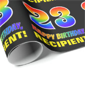 23e verjaardag: Vet, Vun, eenvoudig, regenboog 23 Cadeaupapier (Rol Hoek)