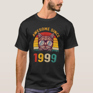 23e verjaardag vintage kat  23 jaar geweldig sinds t-shirt