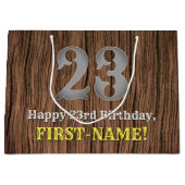 23e verjaardag: Westerne kijk op land, naam Groot Cadeauzakje (Voorkant)