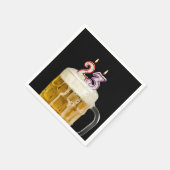 23e verjaardag zwarte bier servet (Hoek)