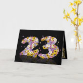 23e verjaardagskaart met bloembollen letters kaart (Gele Bloem)