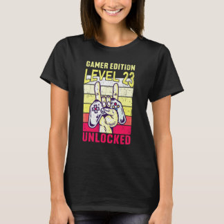 23e Verjaardagsvideo Gamer-editie Niveau 23 Ontgre T-shirt