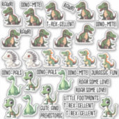 23pcs Dinosaur reeks op maat gesneden vinylSticker Sticker (Voorkant)