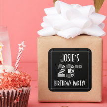 23rd Birthday Party: Art Deco Style & Custom Name