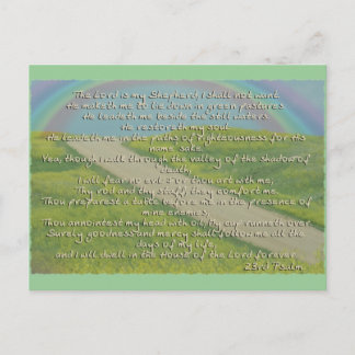 23RD PSALM DE LORD IS MIJN SCHERM BIBLE SCRIPTURE BRIEFKAART