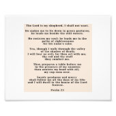 23rd Psalm Foto Afdruk (Voorkant)
