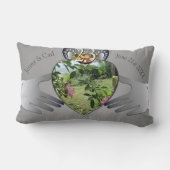 23rd Wedding Jubileum Foto Claddagh Lumbar P Kussen (Achterkant)