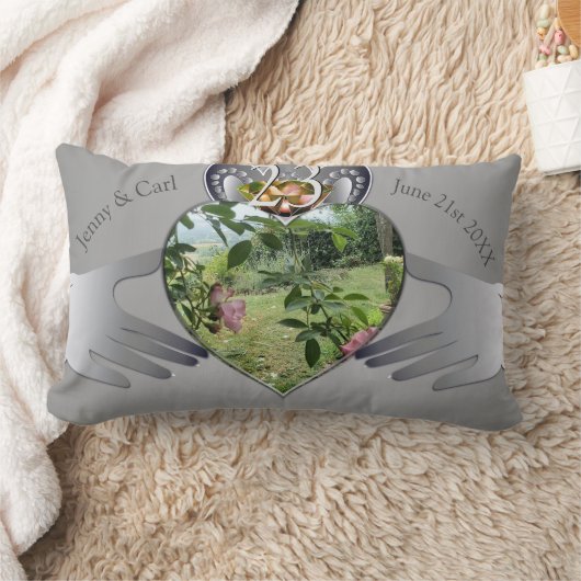 23rd Wedding Jubileum Foto Claddagh Lumbar P Kussen (Deken)