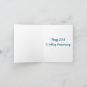 23ste huwelijksverjaardag in dagen 23ste jaar kaart (Binnen)