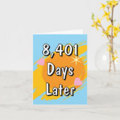 23ste huwelijksverjaardag in dagen 23ste jaar kaart (Gele Bloem)