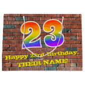 23ste verjaardag: Plezier, op graffiti geïnspireer Groot Cadeauzakje (Voorkant)