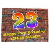 23ste verjaardag: Plezier, op graffiti geïnspireer Groot Cadeauzakje (Achterkant)