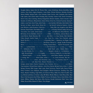 23x35 Afdrukken - Atheïstische kleding - Blauw Poster