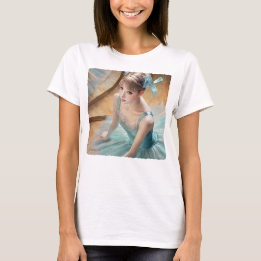 24070_Ballerina in pastelblauw T-shirt (Voorkant)