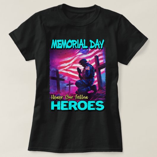 24077_Memorial Day Eer onze gevallen helden T-shirt (Design voorkant)