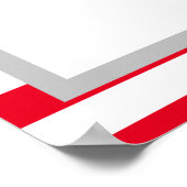 240 Rood/Witte Stripes Wedding Seating Chart Poster (Hoek)