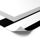 240 Schuifje voor de bruiloft van zwarte/witte str Poster (Hoek)