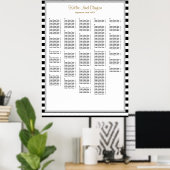 240 Schuifje voor de bruiloft van zwarte/witte str Poster (Thuiskantoor)