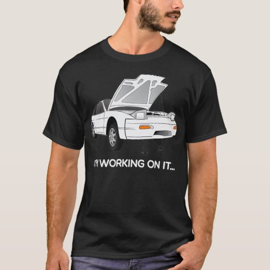 240s S13 Hatch IM werken aan IT Graphic T-shirt (Voorkant)