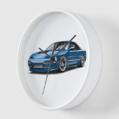 240sx blauwe auto tekening (Hoek)