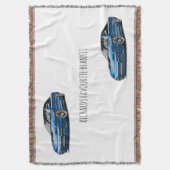 240sx blauwe auto tekening deken (Voorkant Verticaal)