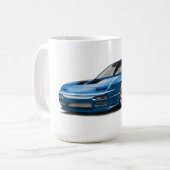 240sx blauwe auto tekening koffiemok (Voorkant links)