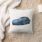 240sx blauwe auto tekening kussen (Deken)