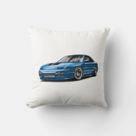 240sx blauwe auto tekening kussen