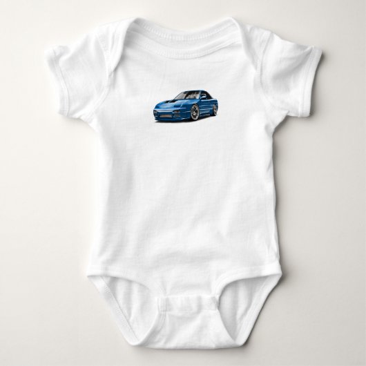 240sx blauwe auto tekening romper (Voorkant)