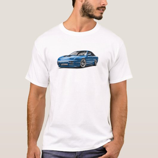 240sx blauwe auto tekening t-shirt (Voorkant)