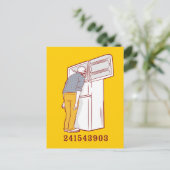 241543903 diepvriesdroog met humoristische shirt briefkaart (Staand voorkant)