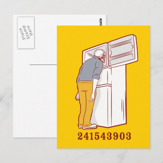 241543903 diepvriesdroog met humoristische shirt briefkaart (Voorkant / Achterkant)