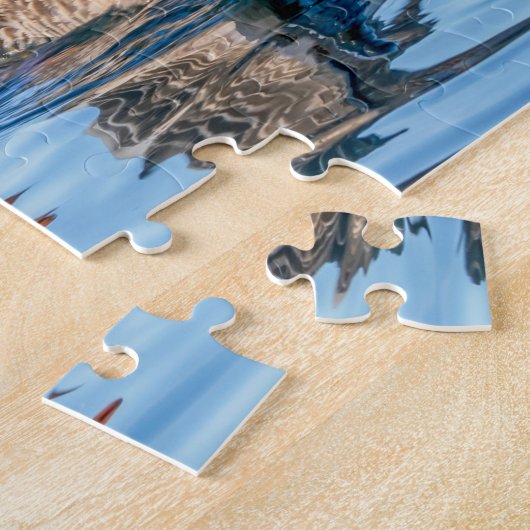 2423-ganzenfamilie in vijverpuzzel legpuzzel (Zijkant)