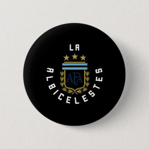 2425 Argentinië Vlag Voetbalshirt Sportuniform Ronde Button 5,7 Cm