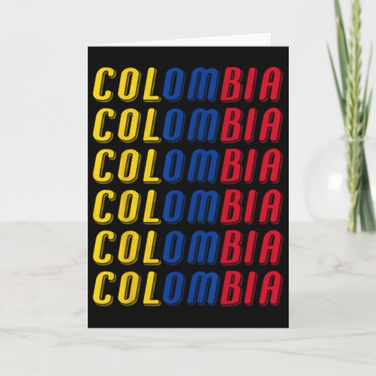 2425 Colombiaanse vlag voetbal tenue sport uniform Kaart (Voorkant)