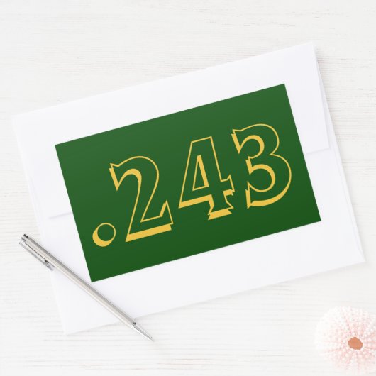 .243 Ammo-Sticker Rechthoekige Sticker (Envelop)