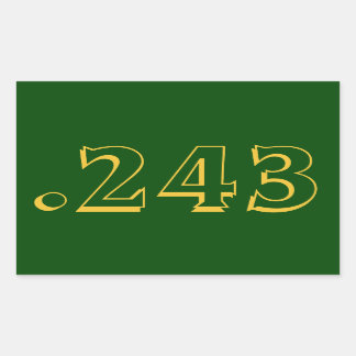 .243 Ammo-Sticker Rechthoekige Sticker