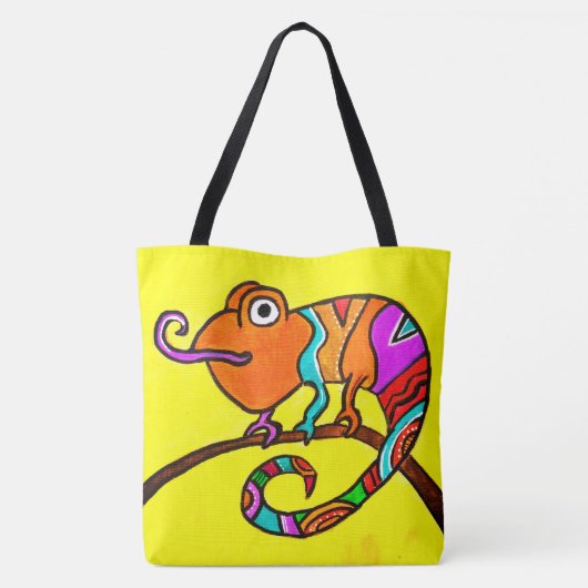 244 - Chameleon - Canvas tas (Achterkant)