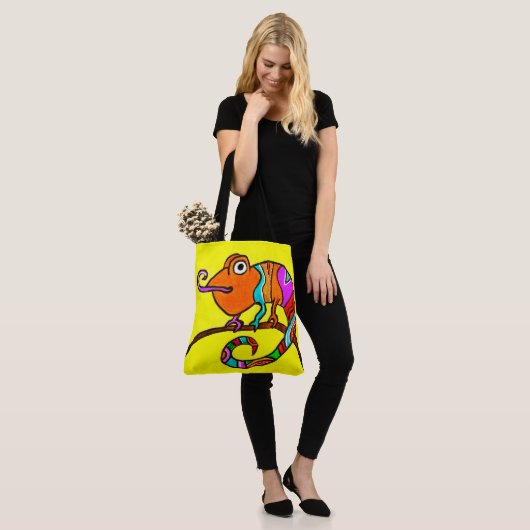 244 - Chameleon - Canvas tas (Op model)