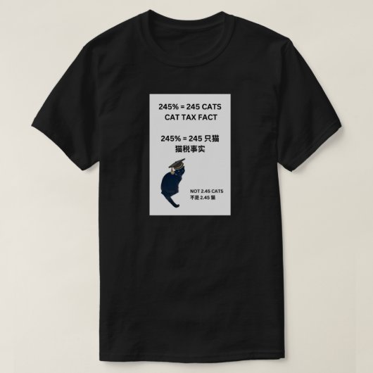 245% = 245 KATTEN T-SHIRT (Design voorkant)