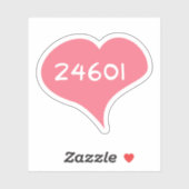24601 Liefde Hart Vinyl Sticker (Vel)