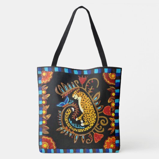 246 - Slapen Jaguar - Canvas tas (Achterkant)