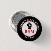 247365 MONOGRAM Black, gedenkwaardig Ronde Button 3,2 Cm (Voorkant /achterkant)