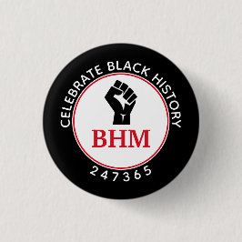 247365 MONOGRAM Black, gedenkwaardig Ronde Button 3,2 Cm